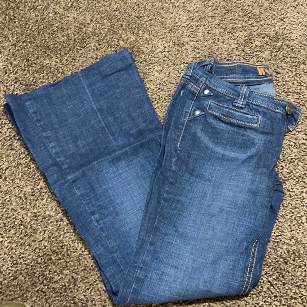 Hydraulic flare jeans